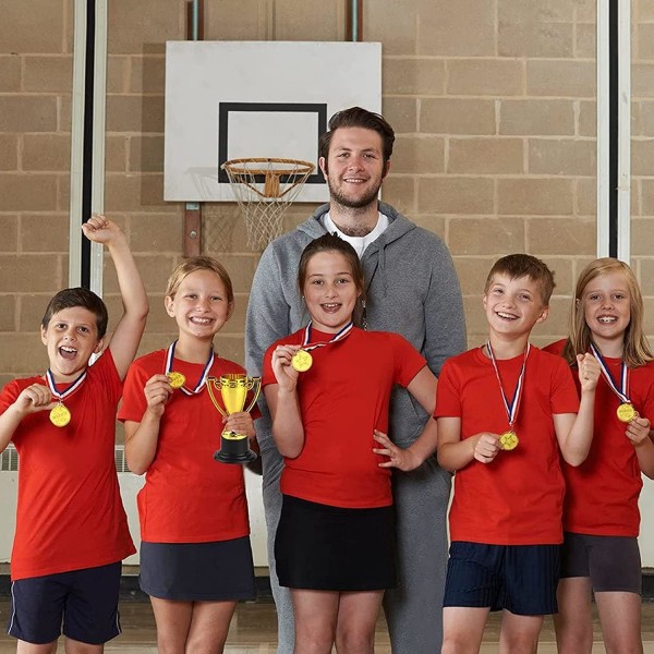 Paket med 100 plastmedaljer för barn, skola, sport eller mini-olympiska medaljer