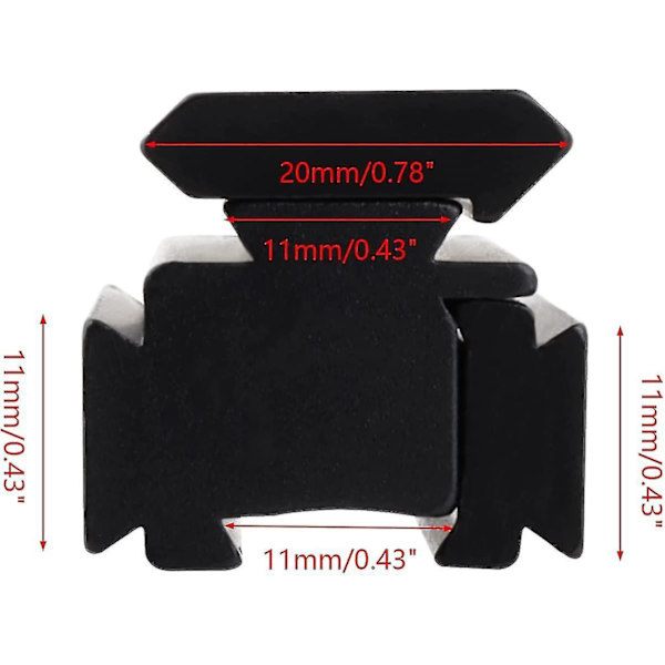 Taktisk kikarsikte repbas 11mm till 20mm adapterfäste för Picatinny/weaver rälsfäste