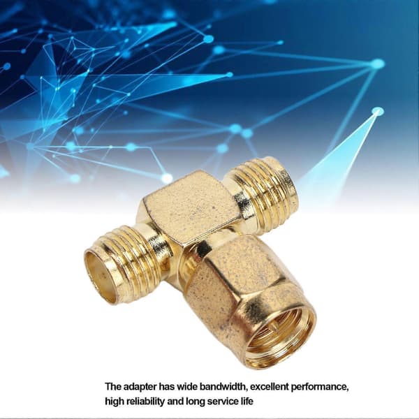 Højkvalitets SMA trevejsadapter RF-adapterstik SMA-KJK SMA 10 stk.