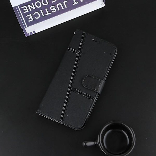 Ny Kompatibel Med Xiaomi Mi 11i Etui Læder Folio Cover Wallet Magnetisk Premium Etui Coque - Sort