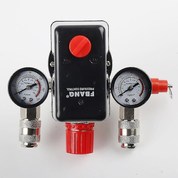 240v 175 Psi Luftkompressor Tryk Switch Kontrolventil, Højtydende Sort