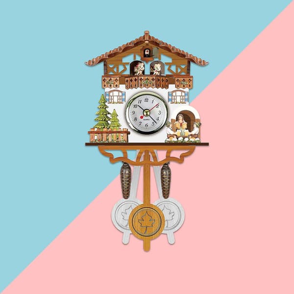 Gök Gök Väggklocka Klocka Alarmklocka Retro Klocka Trä Vardagsrumsklocka
