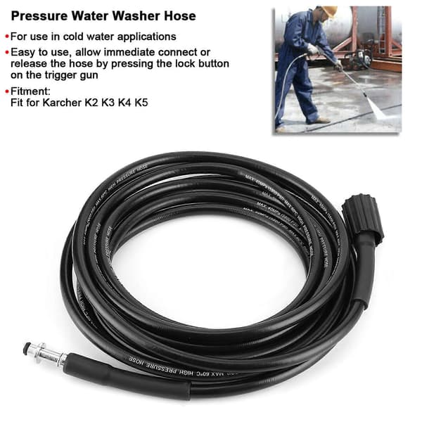 Högtryckstvättsslang Rör Vattenrör Rengöring Passar för Karcher K2 K3 K4 K5 6m/19.69ft
