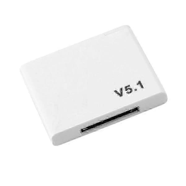 Vit Bluetooth 5.1 Trådlös Ljudmottagare Adapter (A2DP) - 30 Pin 25-26s