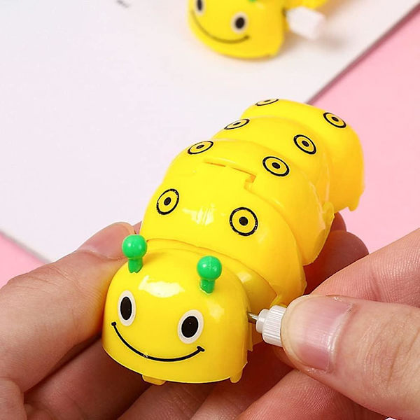 6 st. Uppdragning Leksak Caterpillar Klockverk Insättning Leksak Caterpillar Leksak Djur Fest Favoriter För Pojkar Flickor (blandade Färger)
