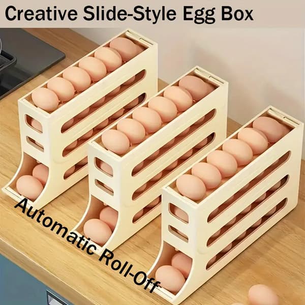 Kompakt Design - Plassbesparende Automatisk Rullende Eggdispenser med Stor Kapasitet