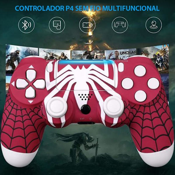 PS4 Trådløs Bluetooth Gamepad Spider