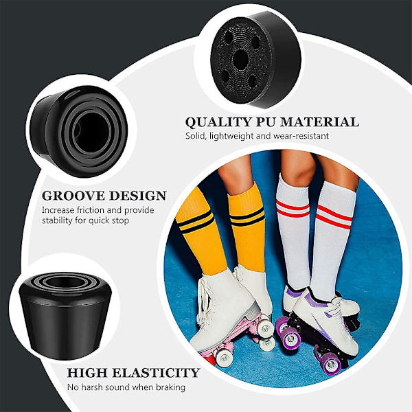 Rullskates Toe Stoppers Set Rullskates Toe Stops med 4 stycken skruvar Ersättnings Skate Accessoar