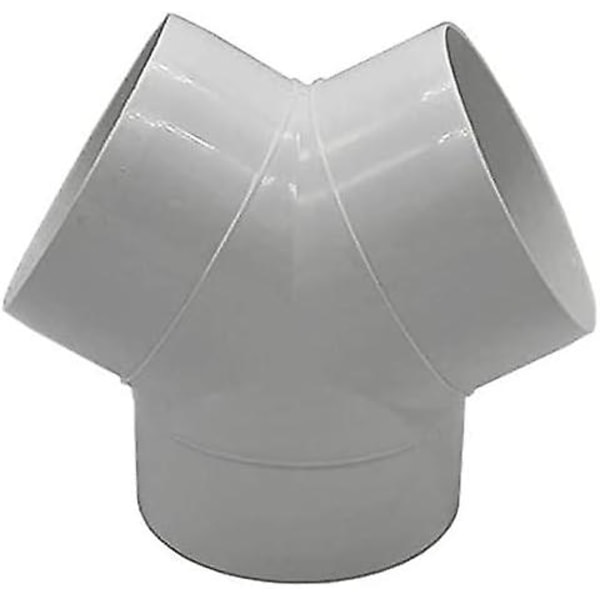 Fantronix 150 Mm Circular Equal Ventilation Y Piece Splitter för rund ventilationskanal - 6 tum Vit Pvc-rör flexibel slangkoppling
