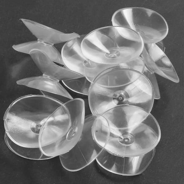 10 stk Dobbeltsidede Sugkopper - Sugeskåle til Glas, Plastik - 30mm Bredde