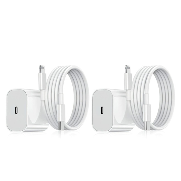 2-pack - Laddare för iPhone Adapter+Kabel 20W USB-C Snabbladdare