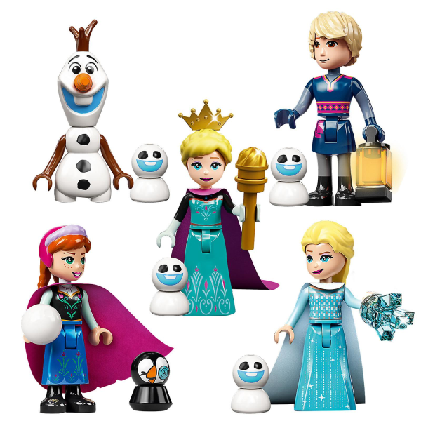 5 stk/sett Frozen-serie Minifigur Byggeklosser Actionfigur Lekegave til Barn