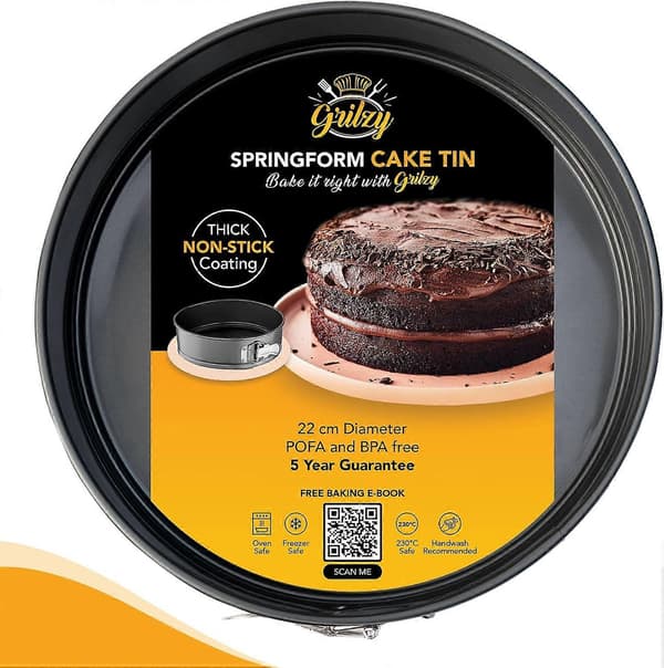 ke Tin - 9 Tommer Kageforme til Bagning, 22 cm Springform Kageforme til Cheesecake, Non-Stick Bageforme Rund Kageform, Bageudstyr Rund Kageform til