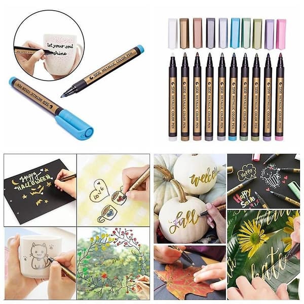 2 stk. Markører Maling Penne Kunst Glasmaling Skrivemarkører DIY 1ml