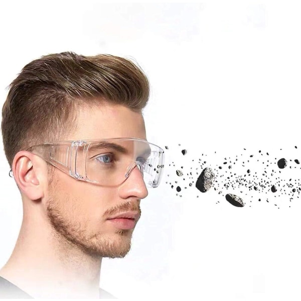 Skyddsglasögon, överglasögon, genomskinliga och anti-dimma skyddsglasögon - ögon för laboratorie-, kemikalie- och arbetsplatssäkerhet (transparent)