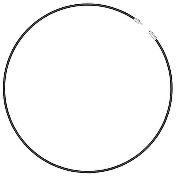 Bredd Läderrep Halsband Legering Kedja Halsband Herr Längd 51cm