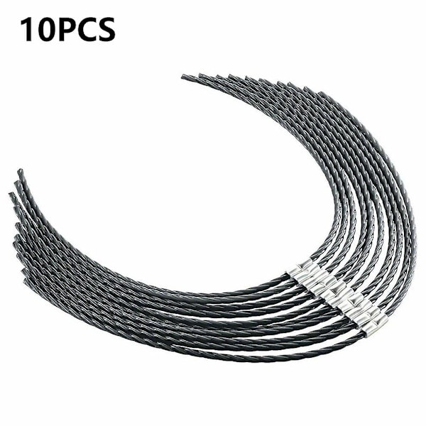 10 stk. For Bosch AFS 23-37 Hageklipper Nylon Line Trimming Wire med Spenne F016800431