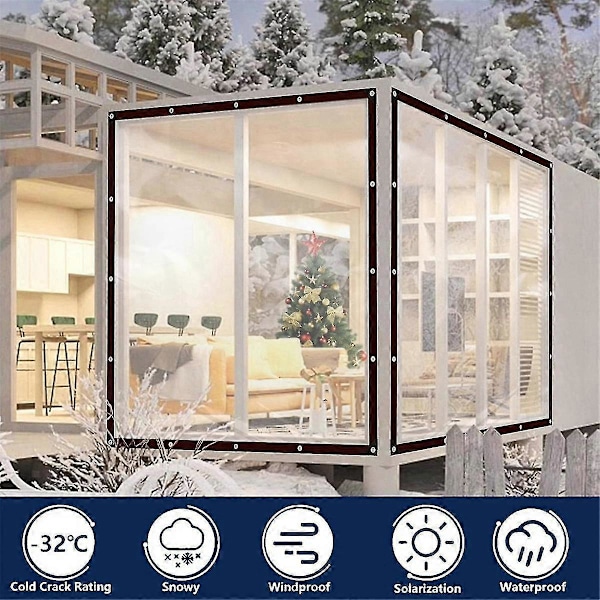 Tarp Vattentät - Klar Tunga Tarp, Utomhus Transparent Skydd 2x2m