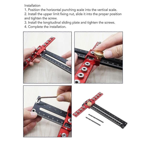 2025 Siste Modell Håndtak Hullplasserer Aluminium Legering Bor Guide Plasserer