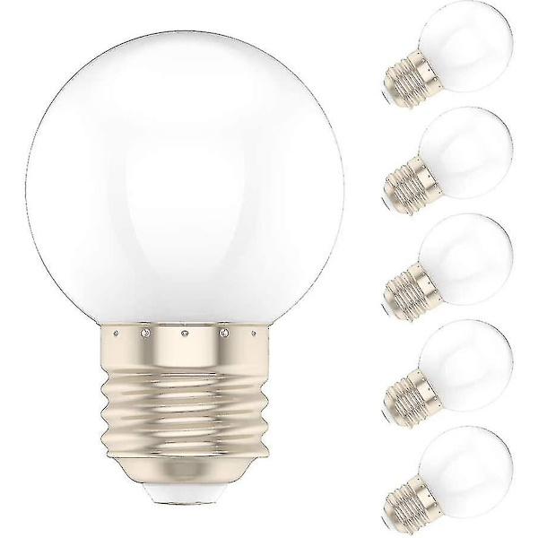 5x E27 Varm Ljuslampa 1w Led Färglampa 100lm Låg Förbrukning Dekorationslampa Ac220v-240v [Energiklass A+]