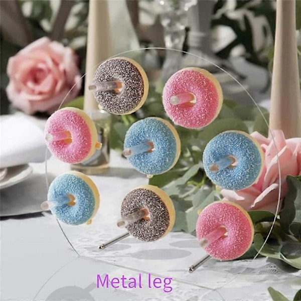 1-pack Akryl Donut Vägg Displayställ för Donut Party Dekorationer, Duschar, Födelsedagsfest