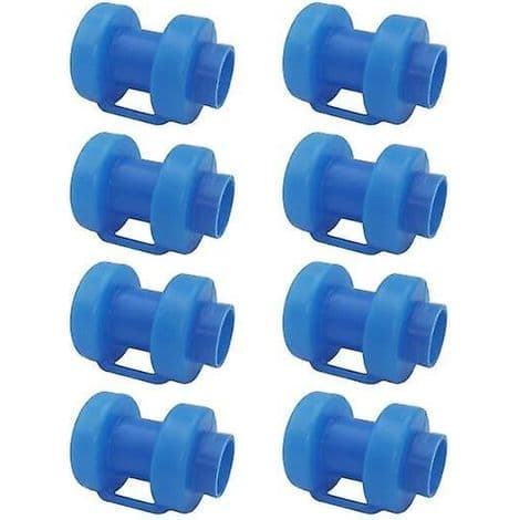 Set med 8 st studsmattestolpshattar för skyddsnätsstolpar, 25 mm, extra robusta, väderbeständiga hattar