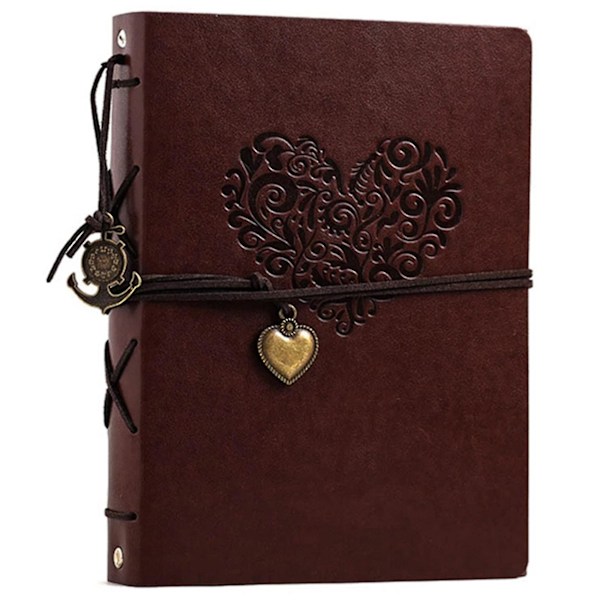 Valokuva-albumi Vintage Nahkainen Scrapbook Hää- ja Vuosipäivälahja