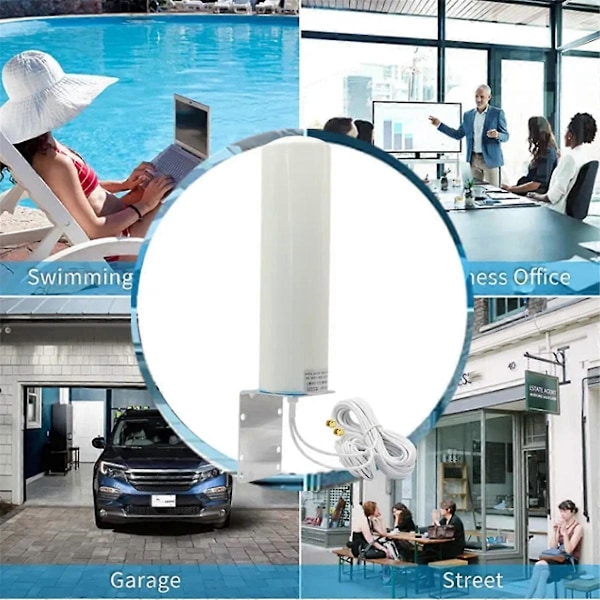 12DBi 2G 3G 4G LTE Omni Antenni 4G Antenni 2.4Ghz Ulkokatto 5M Kaapeli 698-2700MHz Antenni