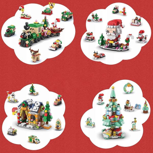 24-dagers Adventskalender Julelekeblokker for barn, gave