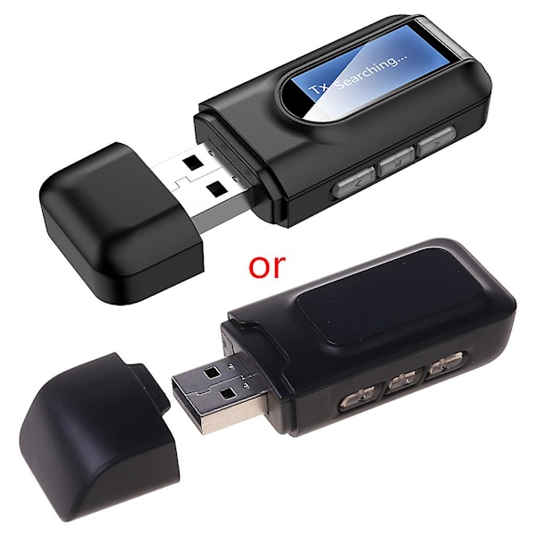 Bluetooth-kompatibel 5.0 Usb 3.5mm Lyd Sender Mottaker Trådløs Adapter