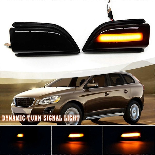 LED Dynamisk Blinklys for XC60 2008 -2014 Bakspeil Blinklys Indikator 31217288 31217289