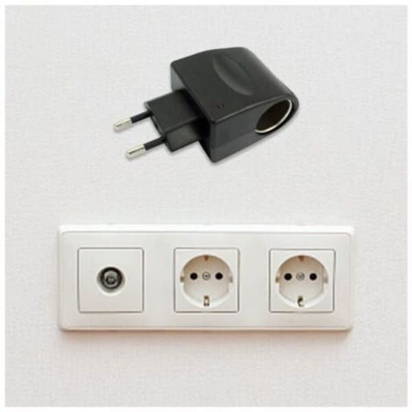 bil cigarettænder adapter bil cigarettænder stik oplader adapter EU, 220V til 12V, 6w
