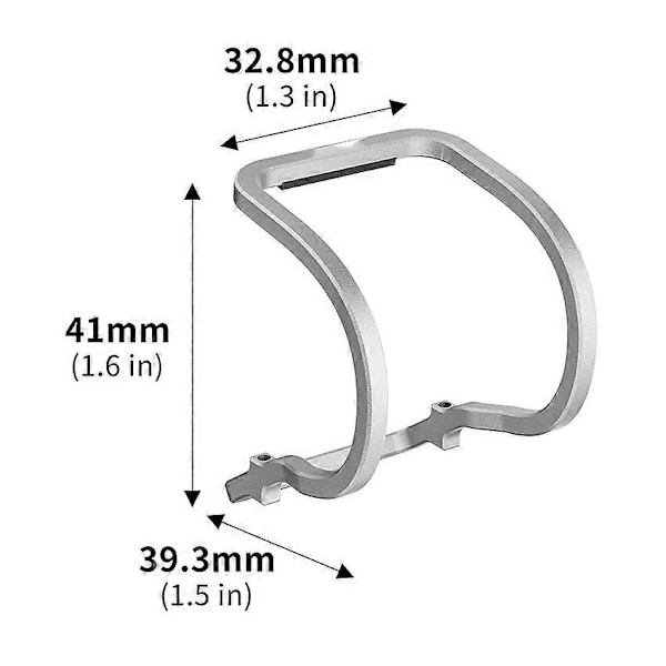 Drone Kamera Hovedlinse Beskyttelses Bumper Crash Proof Aluminium Model Bumper Beskyttelsesbeslag Anti-Kollision Sølv til DJI NEO