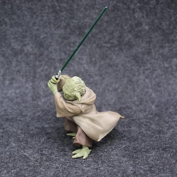 Star Wars Mandalorian Master Yoda med sverd Actionfigurleker