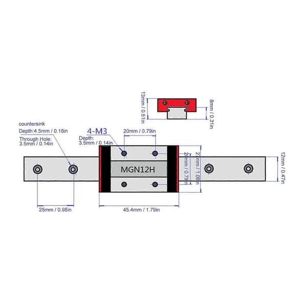 Högkvalitativ 3D-skrivare mikro guide slider mikro linjär guide utbytbar