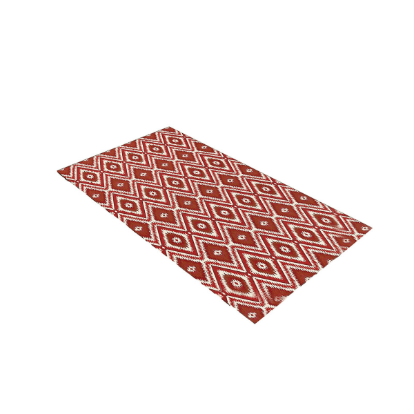 Washable Non-shedding European Retro Lattice Printed Floor Mat Door Mat Sewer Mat Entrance Door Kitchen Bathroom Mat Non-slip Mat