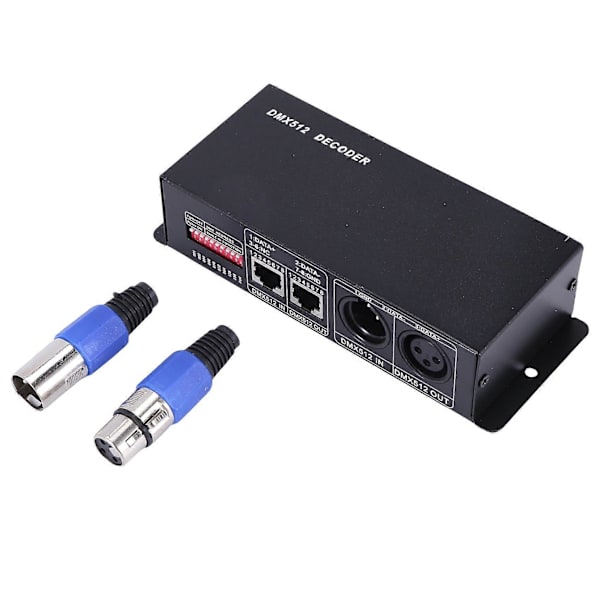 DMX 512 4CH x 8A Dekoder LED-kontroller 4-kanalsdriver RGBW LED-stripe DC 12V - 24V