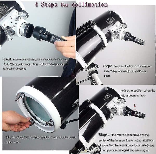 Teleskop Laserkollimator, Kalibrator med Adapter for Newtonians