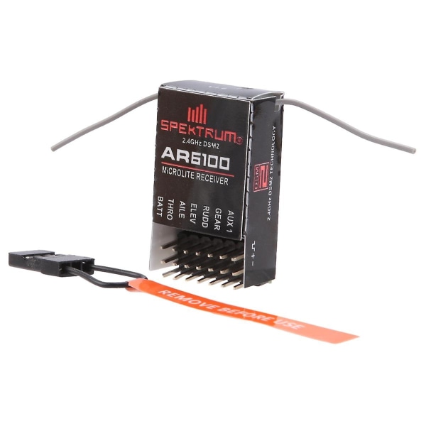 Ar6100 Dsm2 Rc-mottagare 2,4ghz 6-kanals 6ch för Jr Dx6i Dx7 Dx8 Dsx6 Dsx7 för helikoptrar flygplan