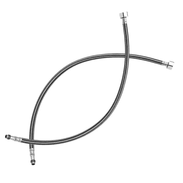 2 stk./sæt Køkkenvaskhane Slange Nylon Rustfrit Stål Tråd Forlænget Lang Blød Forbindelsesbeslag