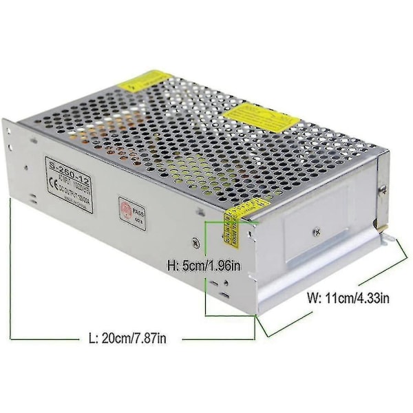 DC 12V 20A 240W Strömadapter Transformator Switch AC 110V / 220V Till DC 12V 20amp Växlingsadapter Co