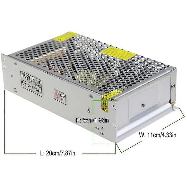 DC 12V 20A 240W Strømforsyningstransformator Bryter AC 110V / 220V Til DC 12V 20A Switcher Adapter Co