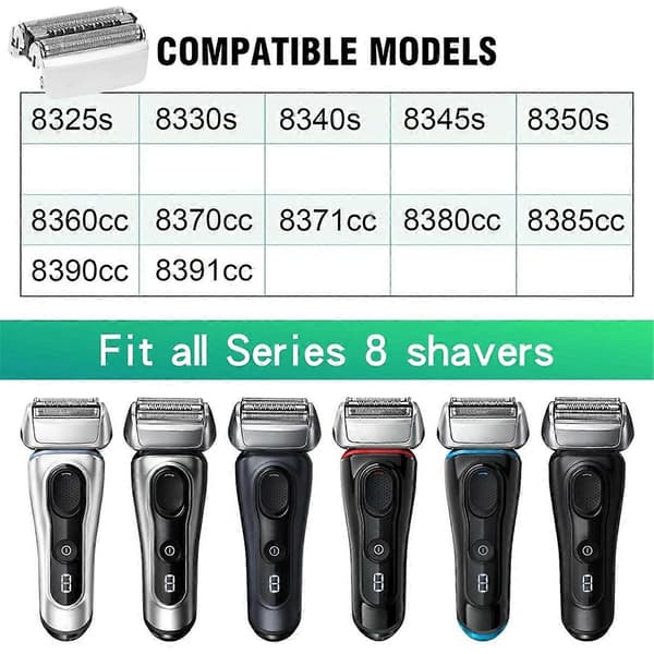 Elektrisk barberhode erstatning for Braun S8 elektrisk barberhøvel
