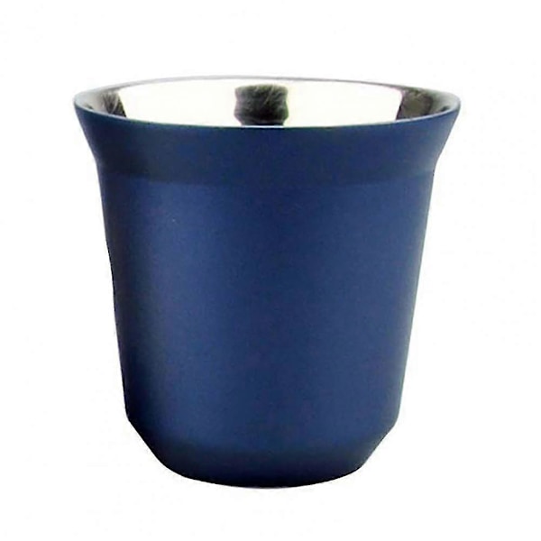 80ml Dubbelväggig Espresso Kopp i Rostfritt Stål Isolering Nespresso Pixie Kaffekopp Kapselform Söt Termokopp Kaffemuggar