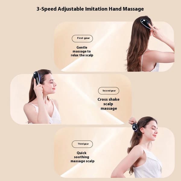 Elektrisk Massageborste - Huvudmassageborste - Hårbottenmassager - Vibrationsmassagekam - Hårvårdsborste - Rött Ljus - Sprayfunktion - Vit