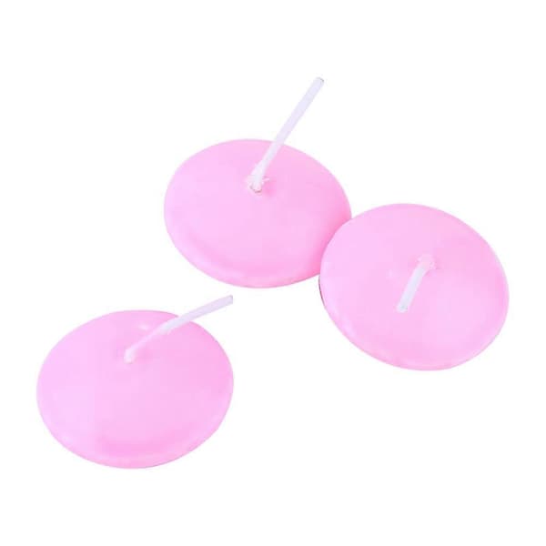 50 stk. Vannflytende Lys Bryllup Bursdagsfest Dekor Parafinlys Rosa