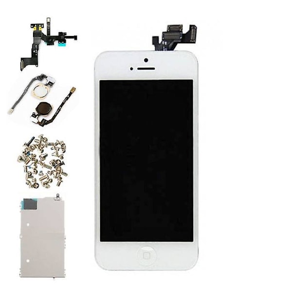 Stuff Certified® iPhone 5 Förmonterad Skärm (Pekskärm + LCD + Delar) A+ Kvalitet - Vit