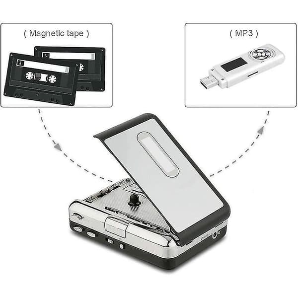 Kassetteafspiller Båndoptager Til Digital Mp3 Konverter, Usb Kassetteoptagelse, Direkte Optagelse Til Usb F
