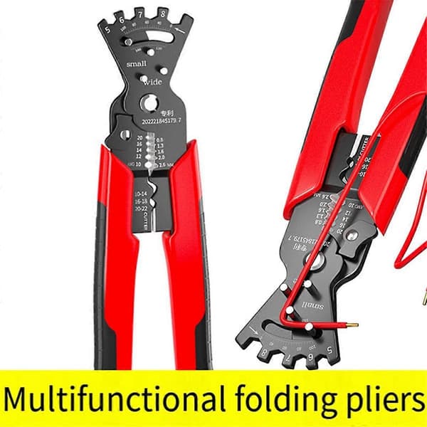 Multifunksjonell avisoleringstang for kabelkutting, krymping, bøying, avisolering, skiftenøkkel, kabelkutter
