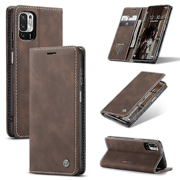 Kompatibelt med Xiaomi Poco M3 Pro 5g Plånboksfodral Kortplats Flip Magnetiskt Ställ Telefonskal för Xiaomi Poco M3 Pro 5g Läderfodral